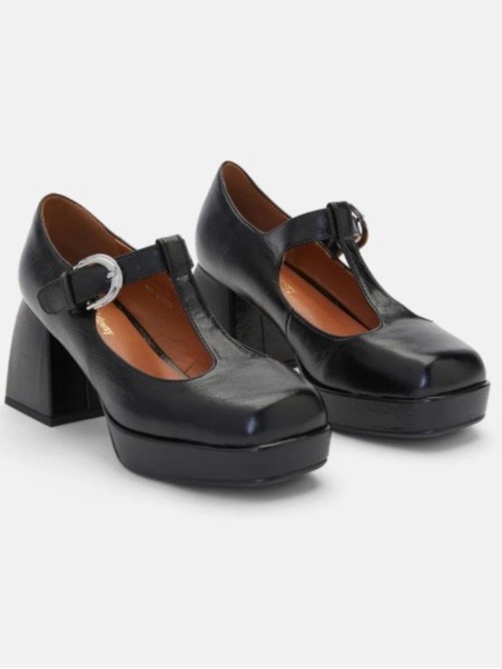 Princess Highway T Bar Platform Heels in Chocolate - Picture 2 of 12